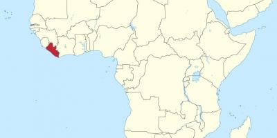Zemljevid Liberija afriki